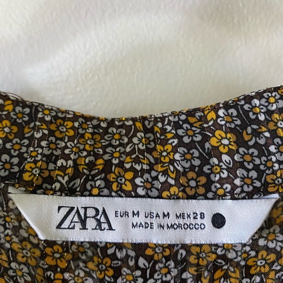 Zara Long Sleeved Midi Dress Size Medium - Picture 5 of 6